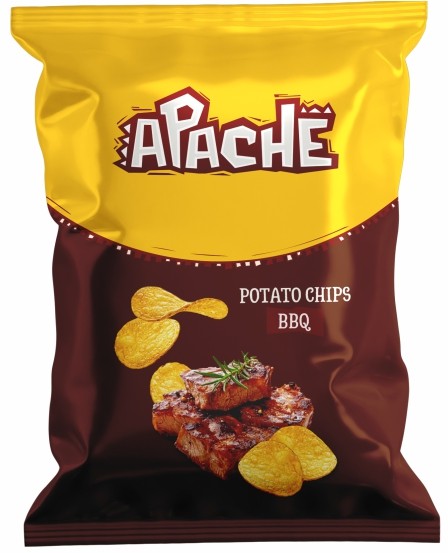 Potato chips with barbecue flavor